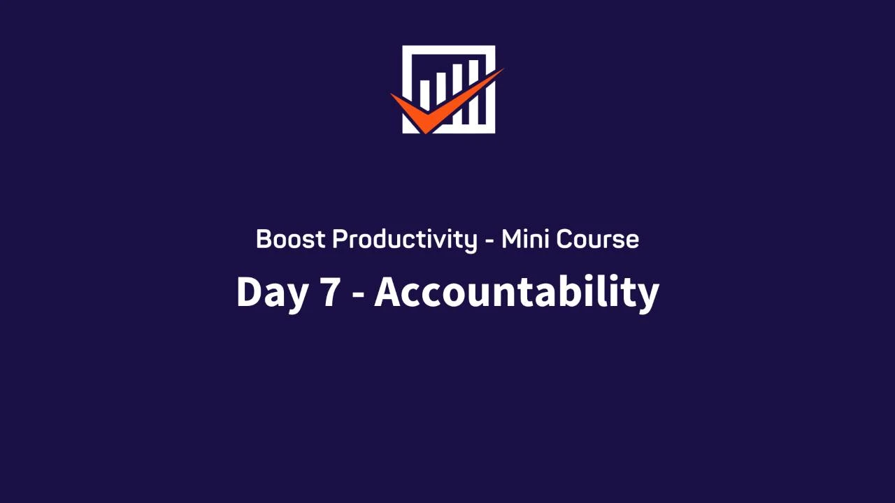 Day 7 - Accountability lesson poster