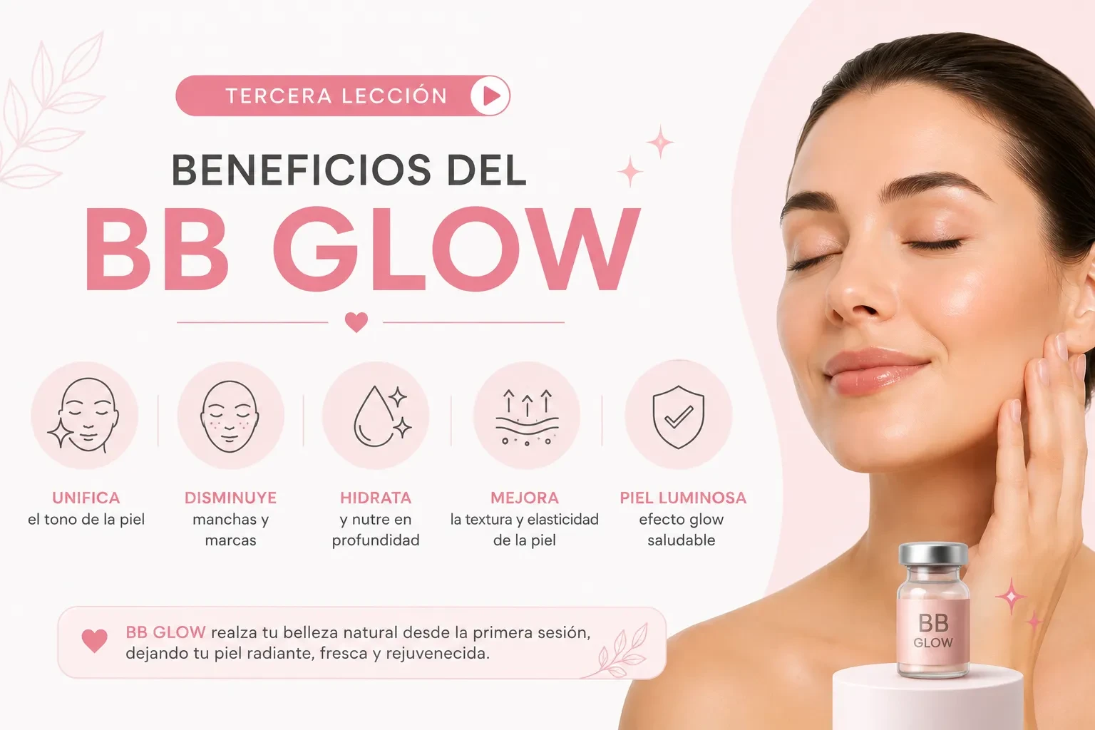 Beneficios del bb glow? lesson poster