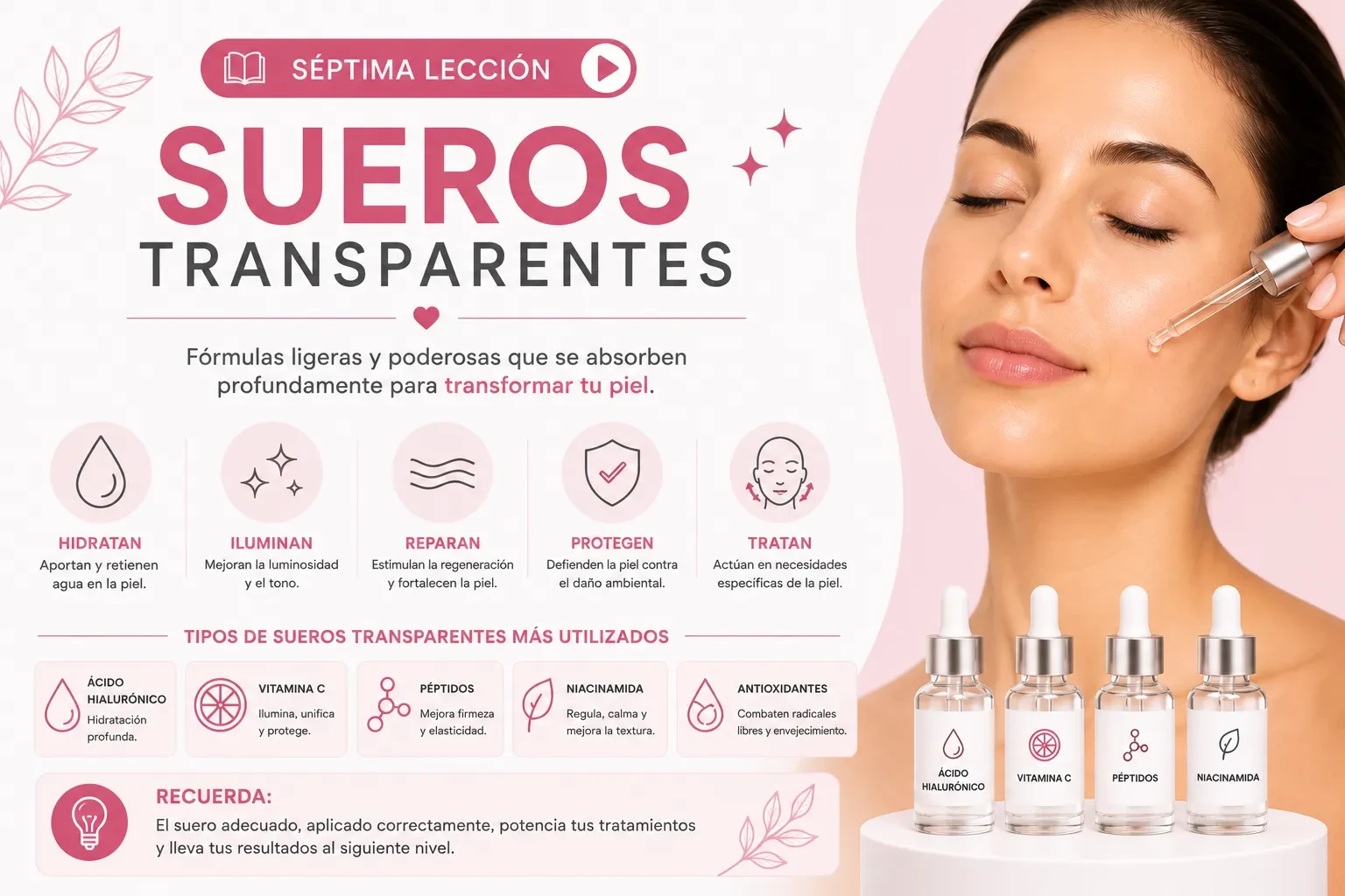 Sueros Transparentes lesson poster