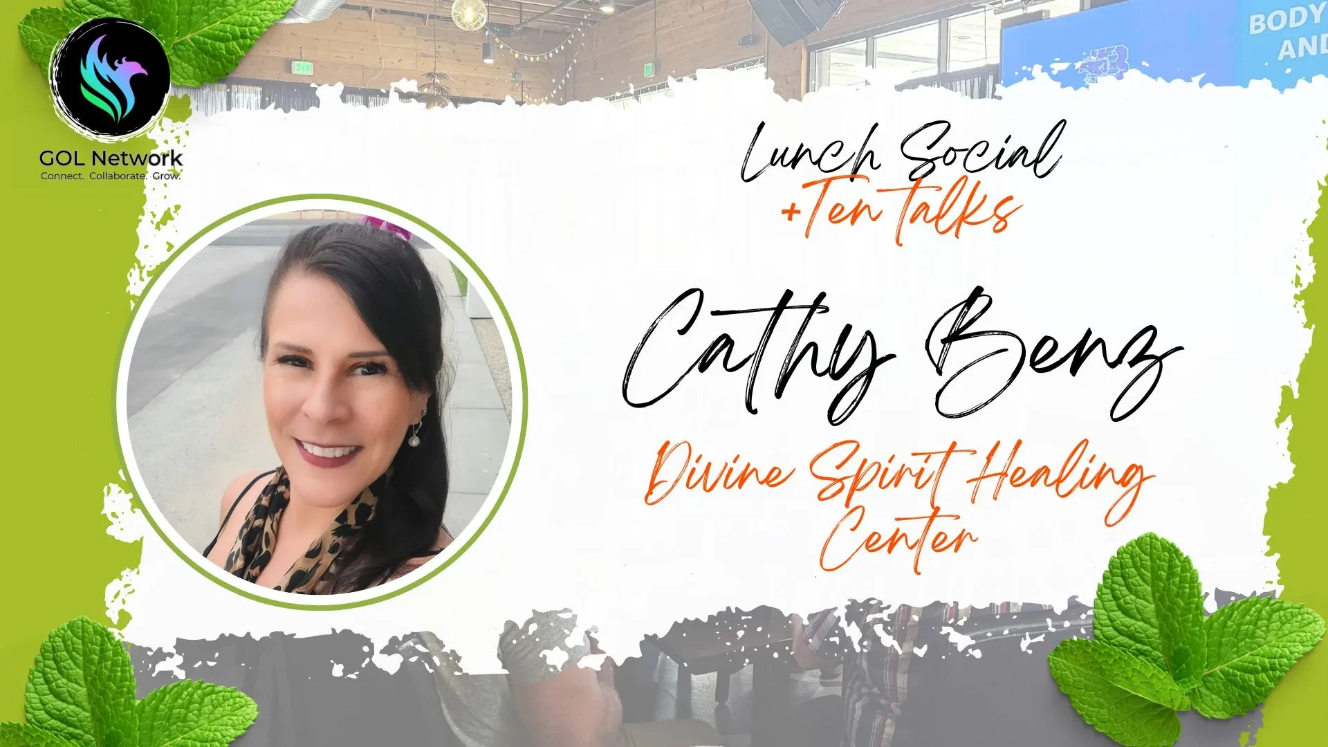 TEN TALK (March) - "Peace as Power: Why the calmest frequency changes the world" - Guest Speaker: Cathy Benz lesson poster