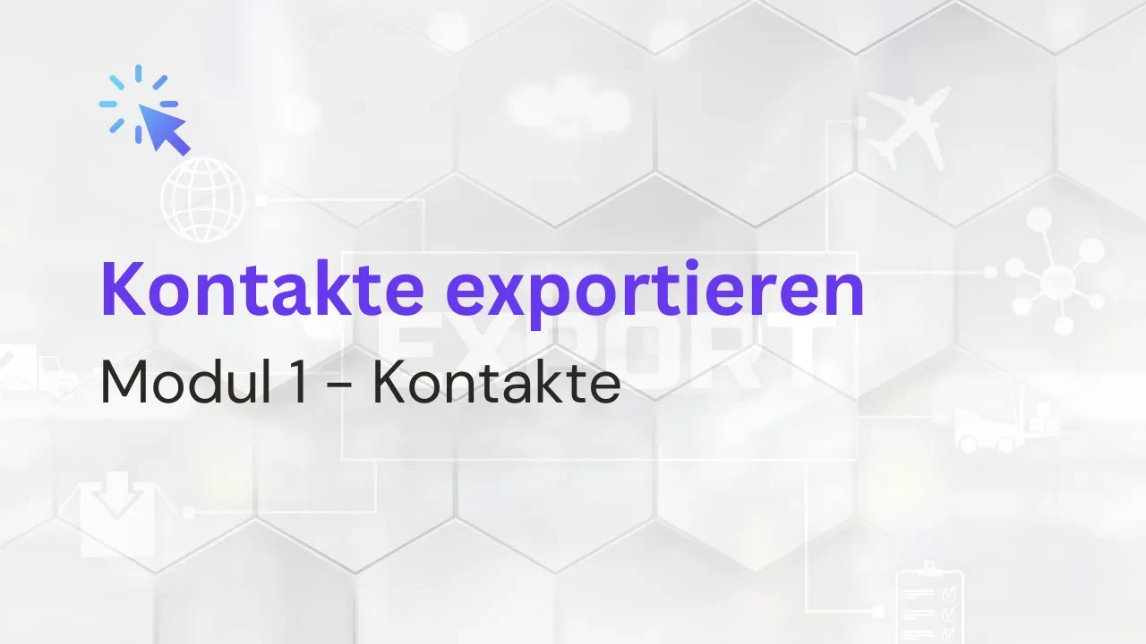 1.5 Kontakte exportieren lesson poster