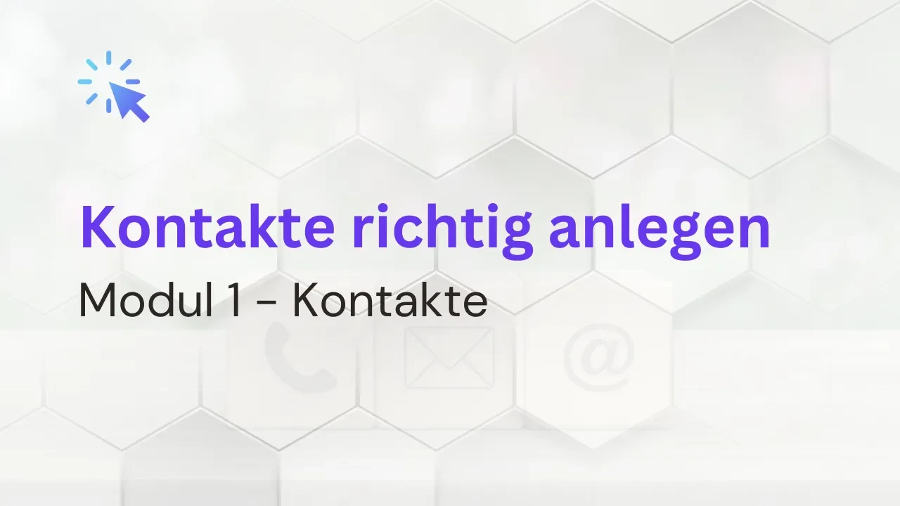 1.1 Kontakte anlegen lesson poster