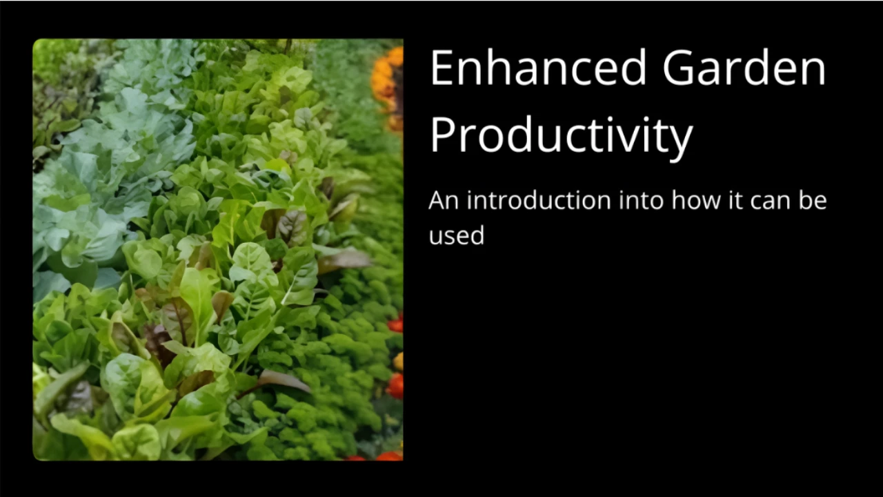Enhanced Plant Productivity lesson poster