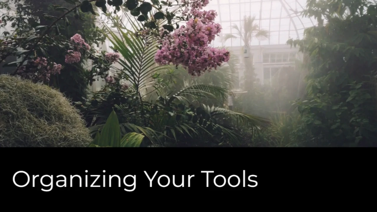 Organize Your Tools lesson poster