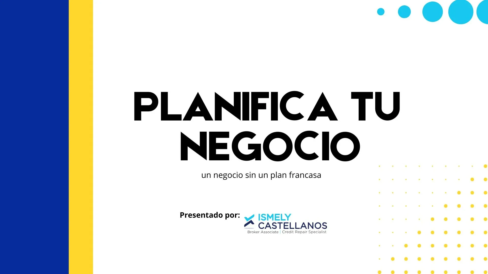 PLANIFICA TU NEGOCIO lesson poster