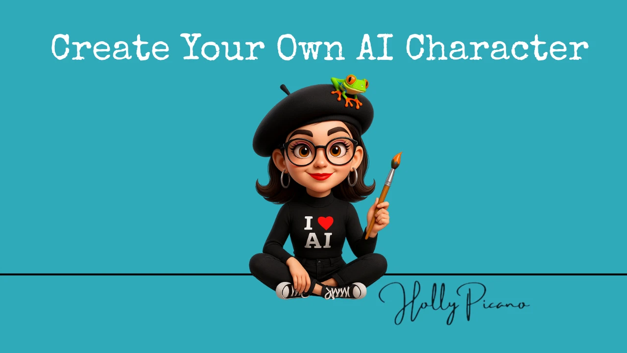 Welcome to the Course, How to Create Your Own AI Character with Holly Picano lesson poster