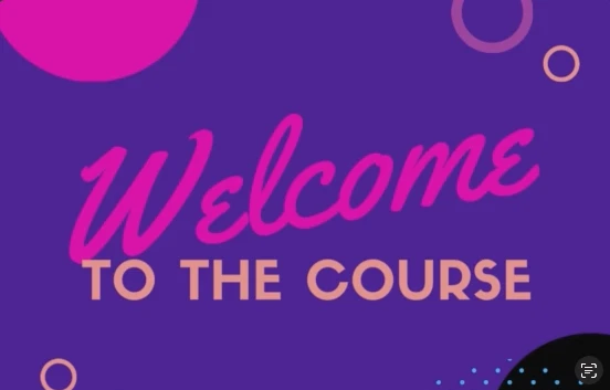 Welcome to the Course lesson poster