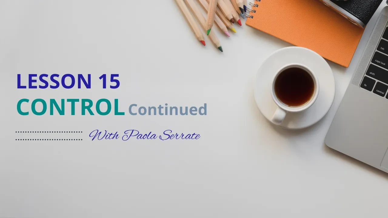 Lesson 15: Key Tools for the Control Phase lesson poster