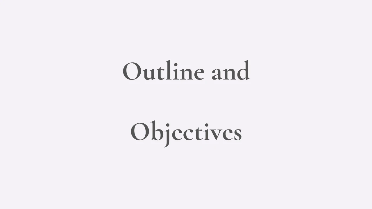 Outline and Objectives lesson poster