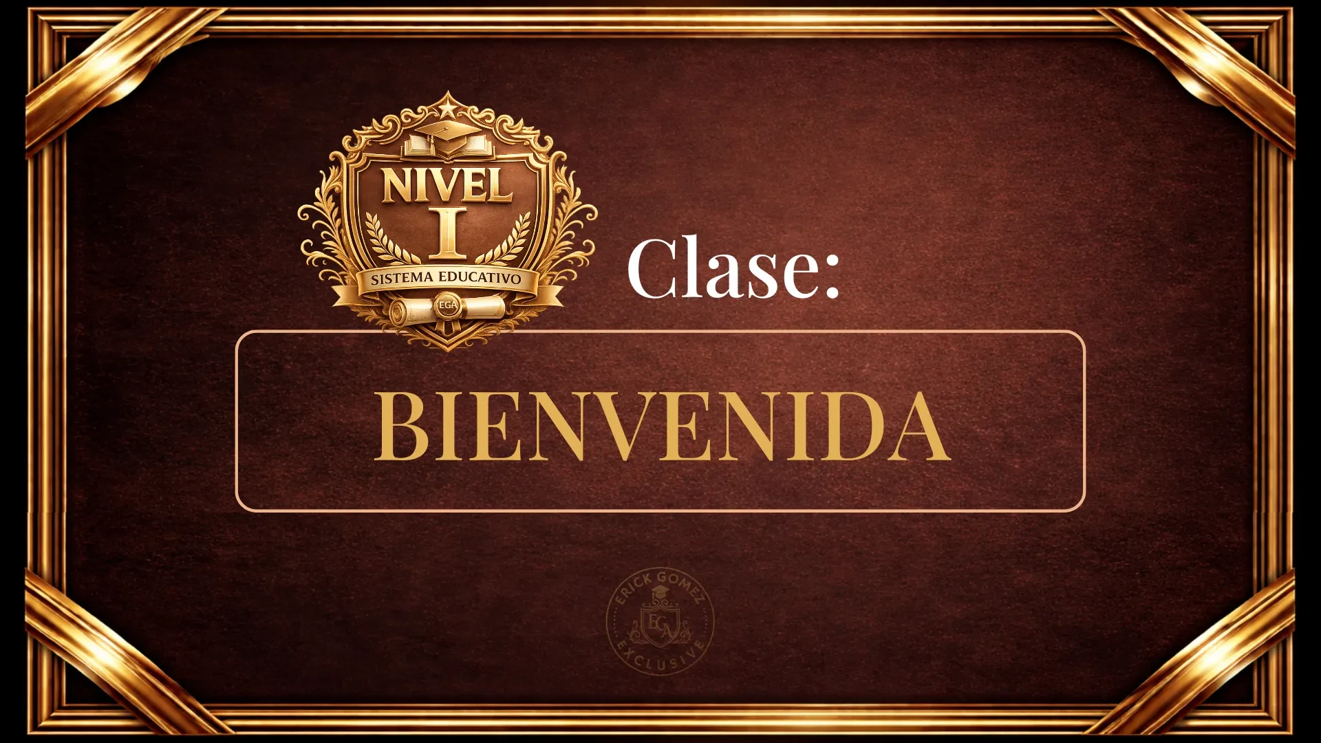 Bienvenida lesson poster