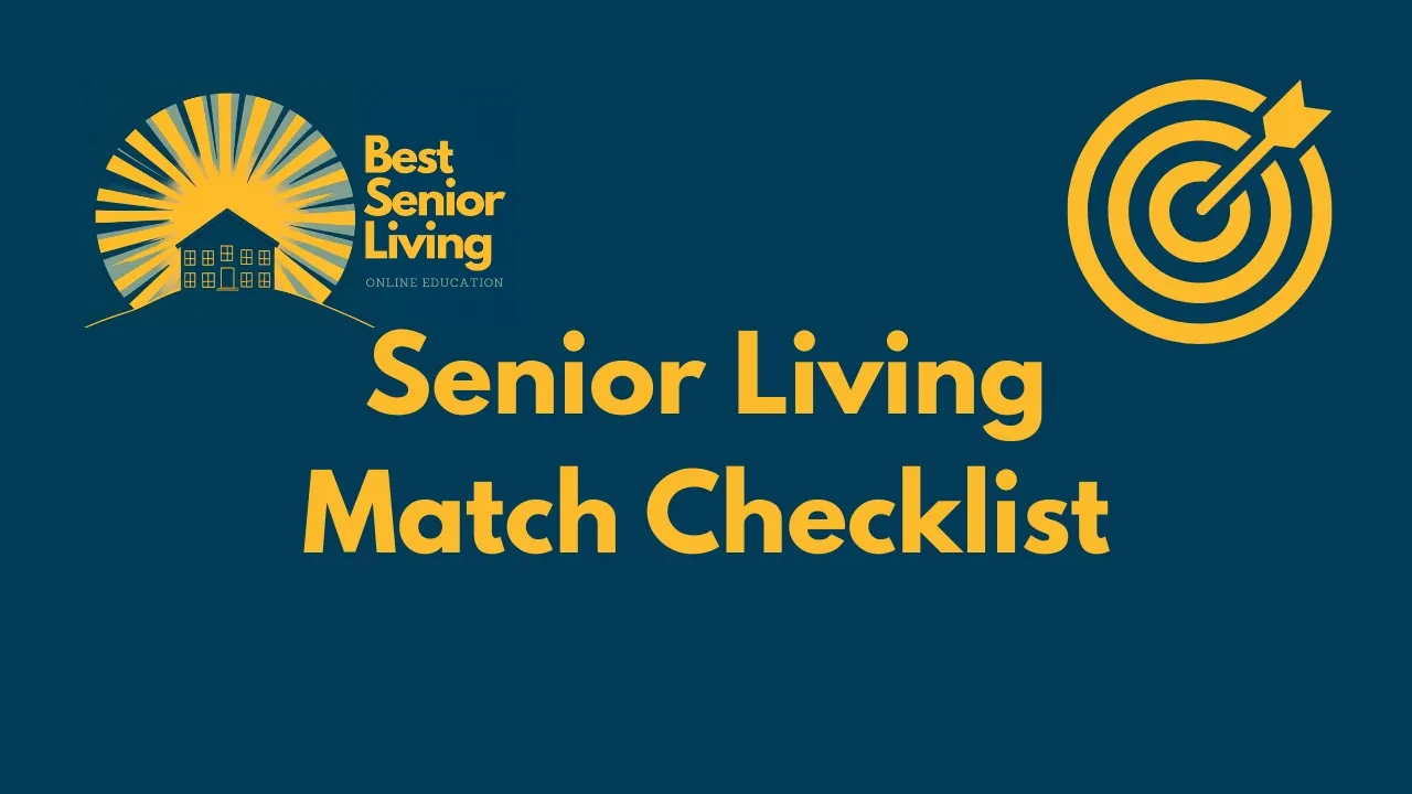 Senior Living Match Checklist lesson poster