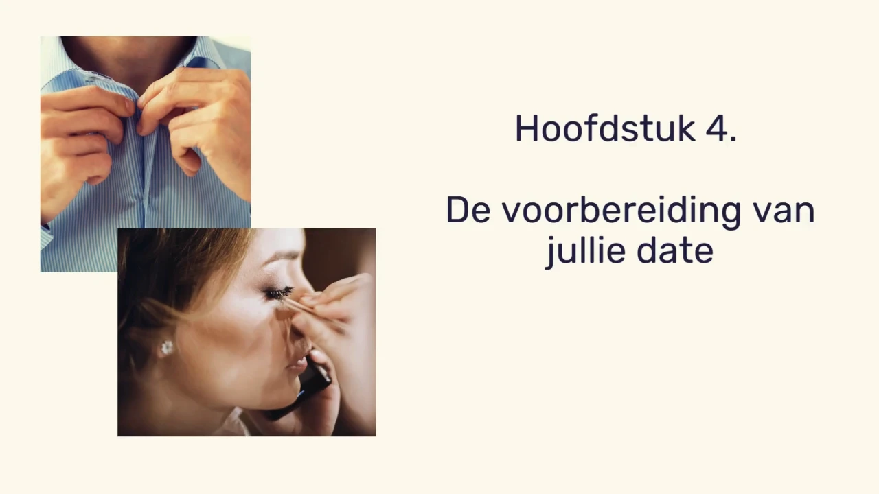 Hoofdstuk 4 - mannen - De voorbereiding van jullie date lesson poster