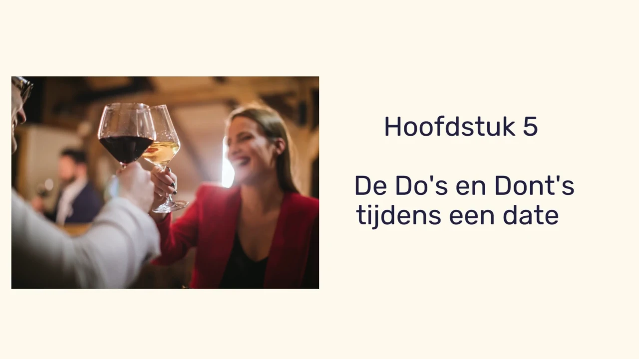 Hoofdstuk 5 - Mannen - De do’s and dont’s tijdens het daten lesson poster