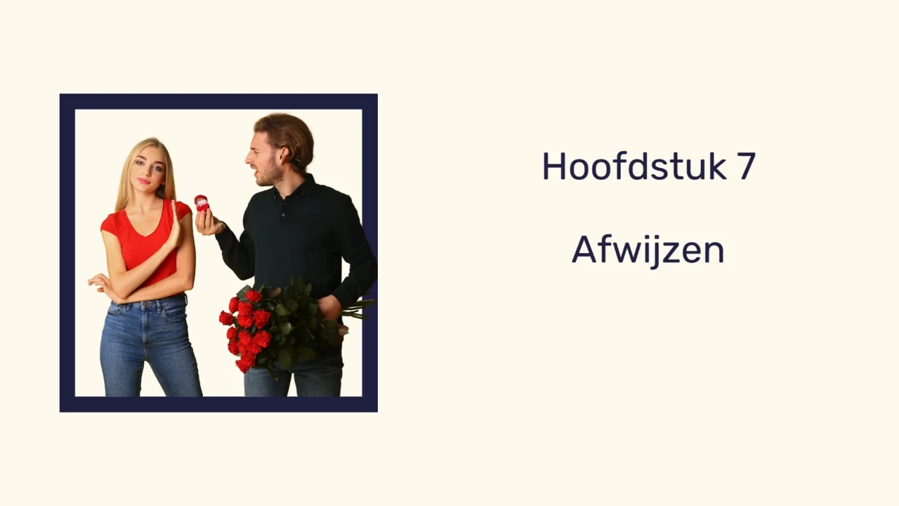 Hoofdstuk 7 - Afwijzen lesson poster