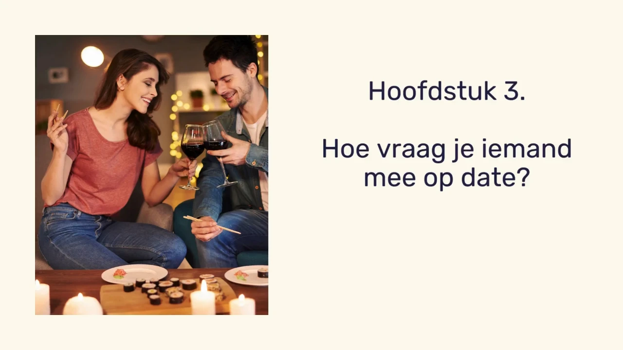 Hoofdstuk 3. Hoe vraag je iemand mee op date lesson poster