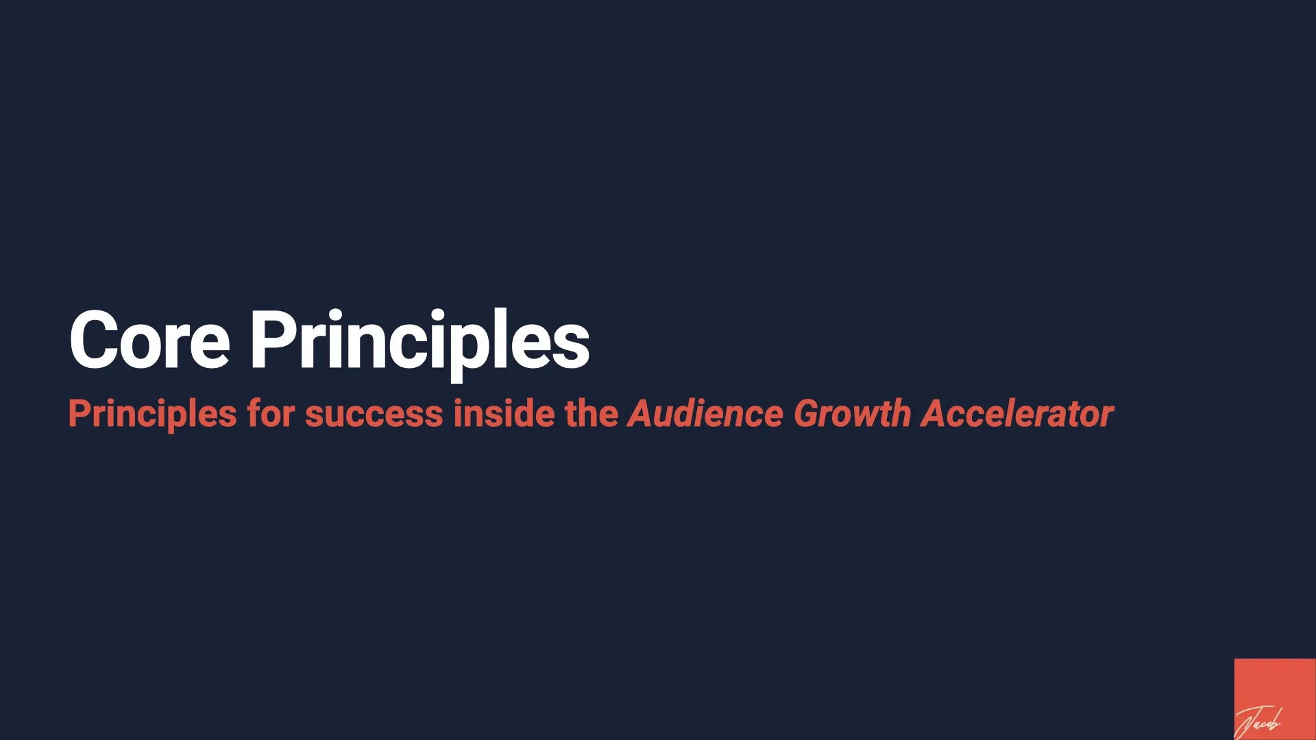 Principles for Success lesson poster