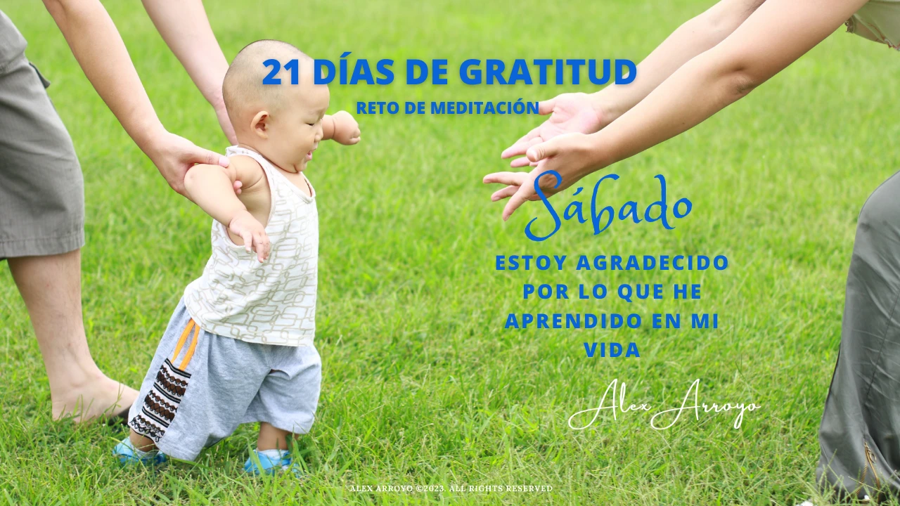 SÁBADO: ESTOY AGRADECIDO POR LO APRENDIDO lesson poster