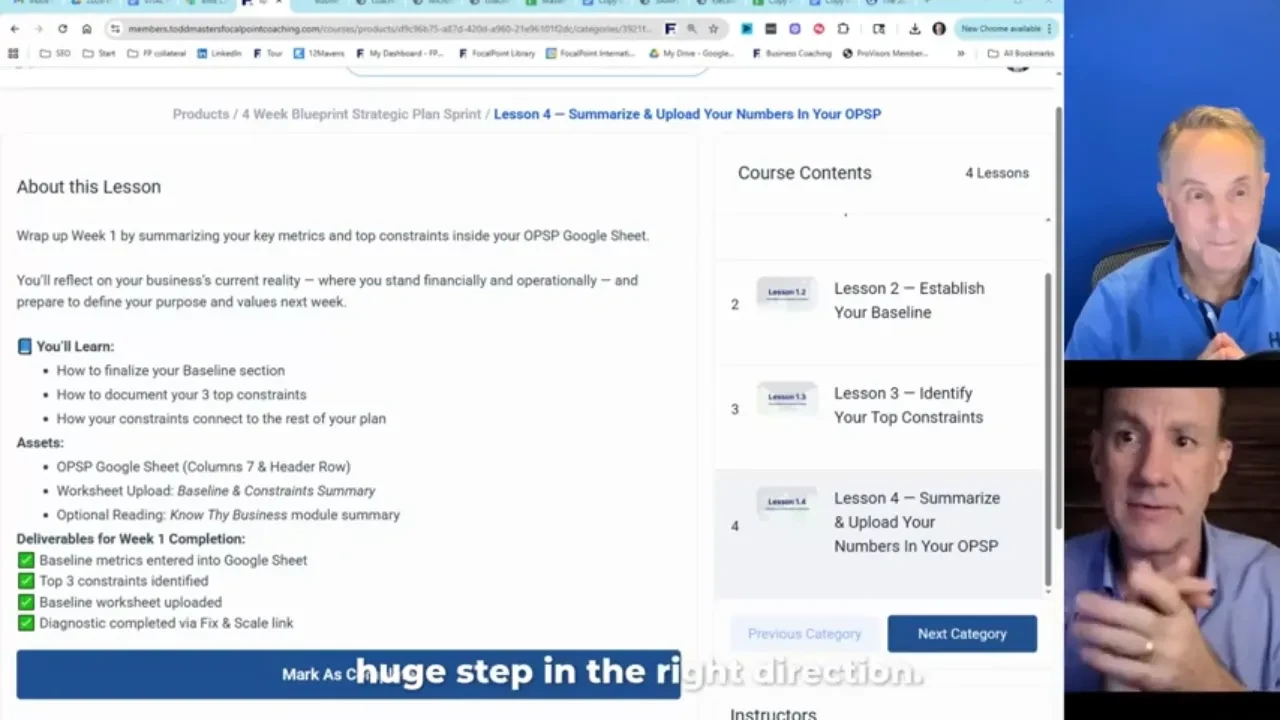 Lesson 4 — Summarize & Upload Your Numbers In Your OPSP lesson poster