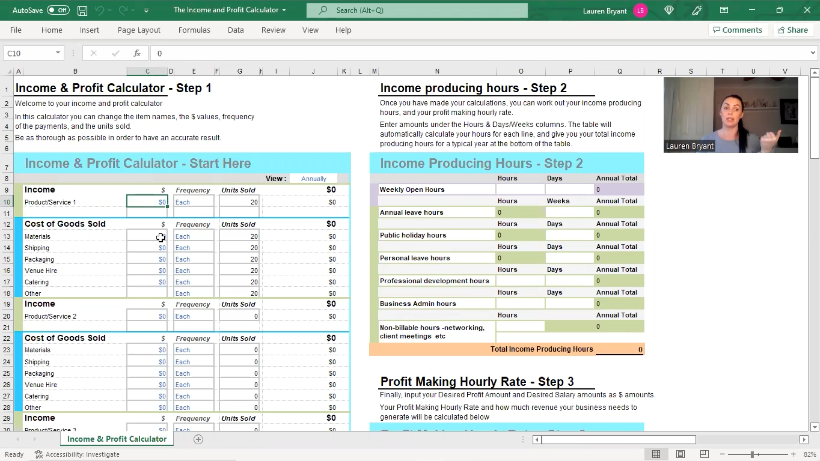 How to ‘do the numbers’ on your new product/service & discover your Profit Making Hourly Rate lesson poster