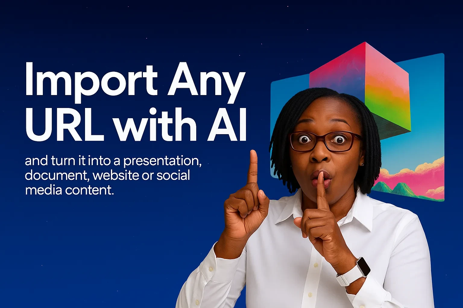 Import Any URL with AI lesson poster