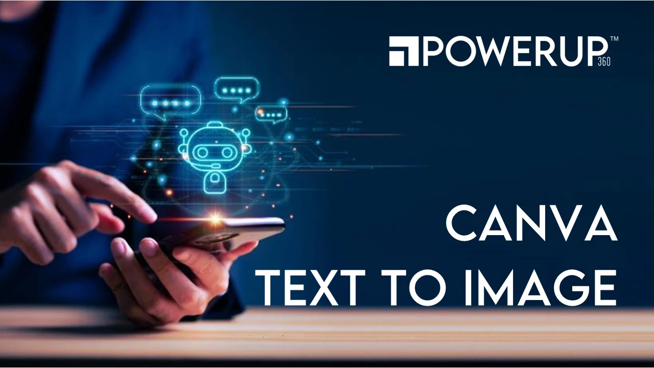 Canva Text to Image lesson poster
