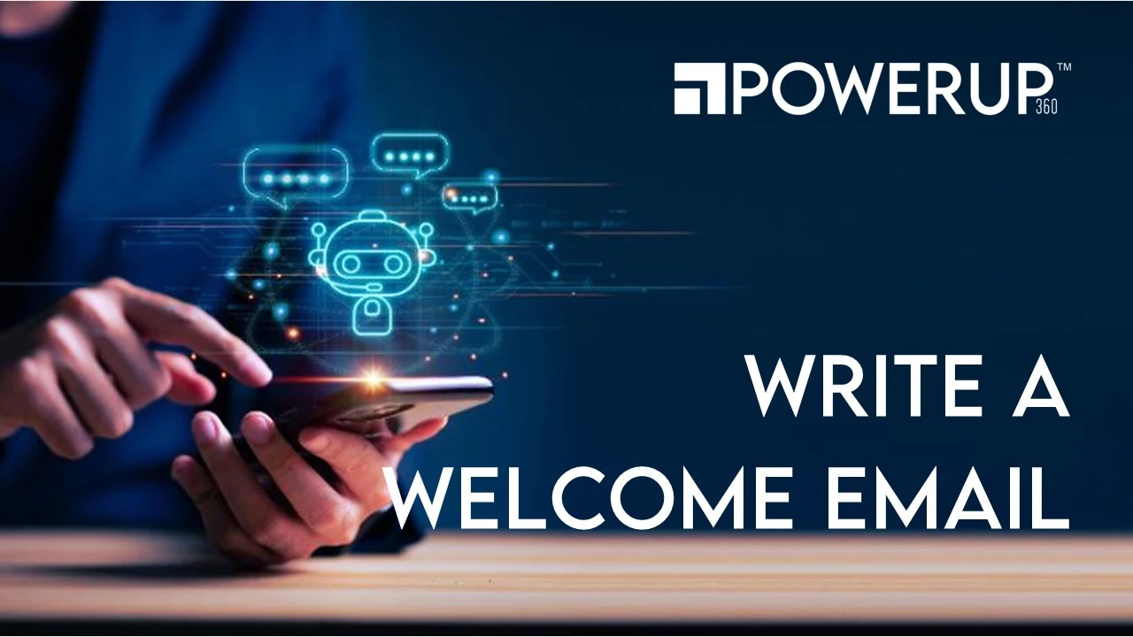 Write a Welcome Email lesson poster