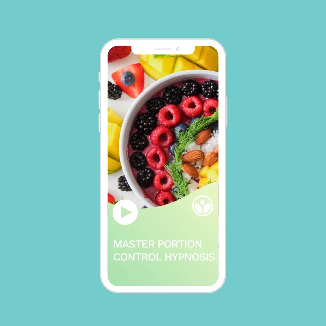 Portion Control Hypnosis lesson poster