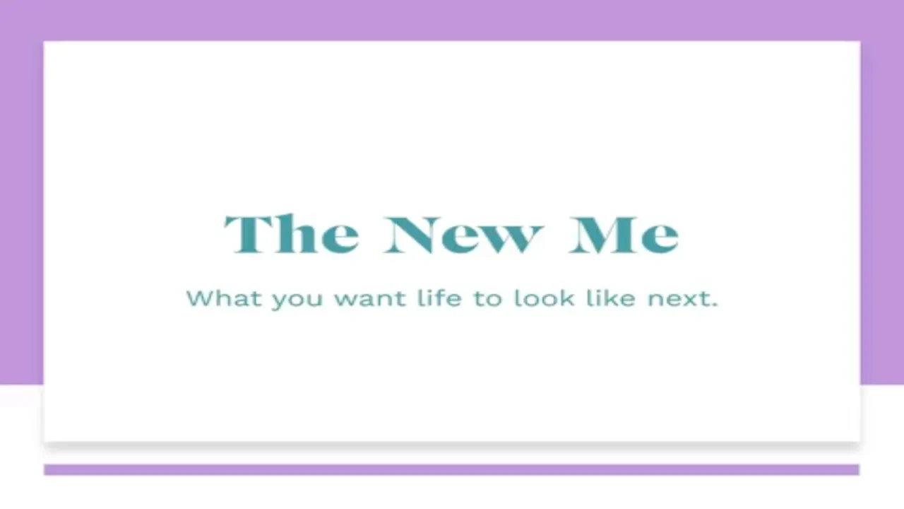 The New Me lesson poster