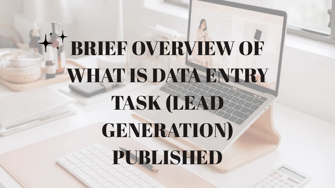3:10 Brief Overview Of What Is Data Entry Task (Lead Generation) lesson poster