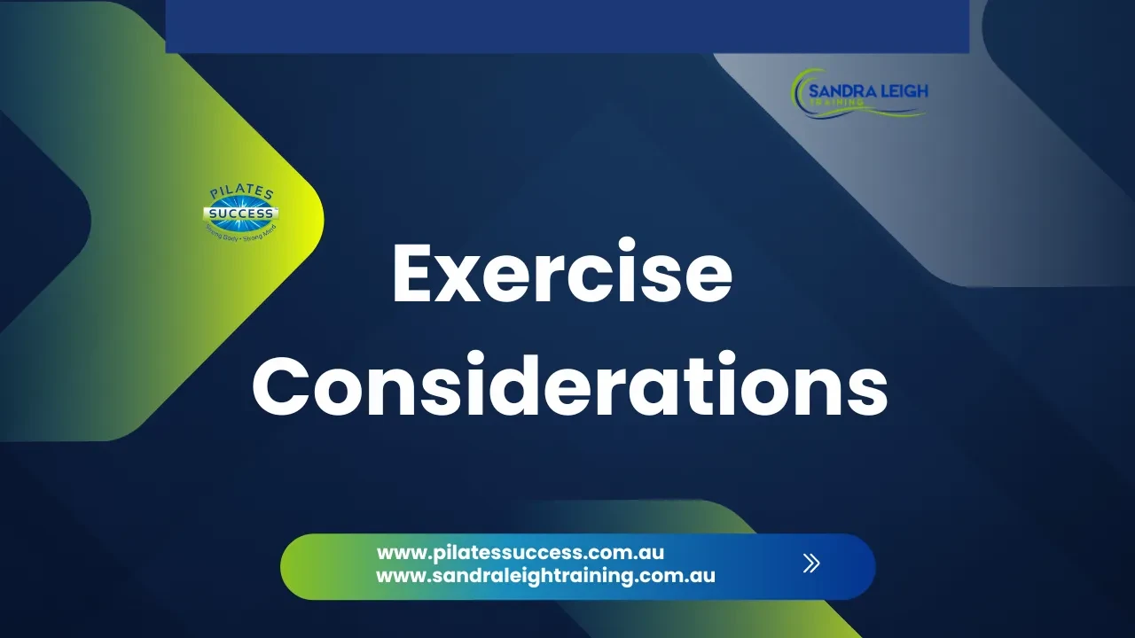 Exercise Considerations lesson poster
