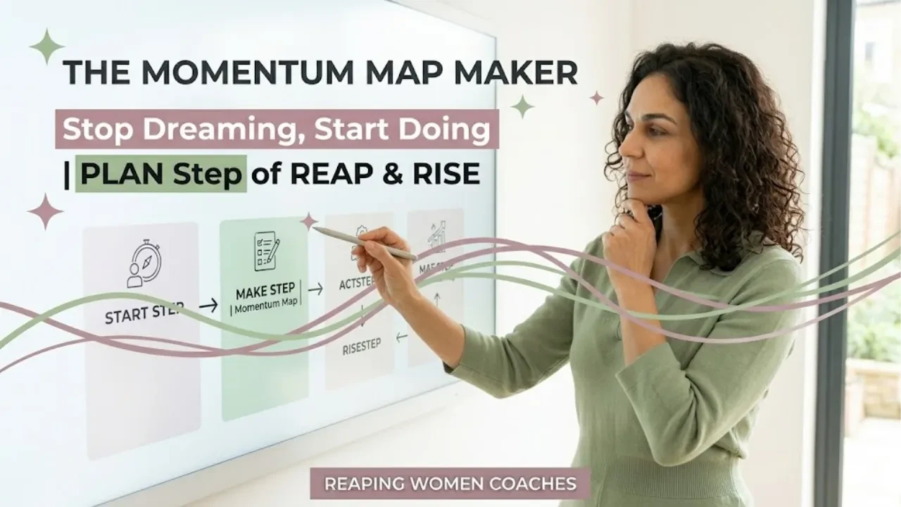 Lesson 5: The Momentum Map MAKER: Stop Dreaming, Start Doing | PLAN Step of REAP & RISE lesson poster