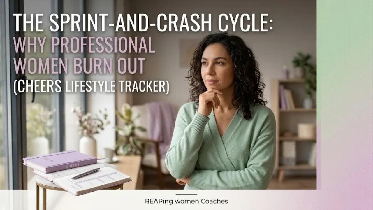 Lesson 9 : The Sprint-and-Crash Cycle: Why Professional Women Burn Out (CHEERS Lifestyle Tracker) (Clone) lesson poster