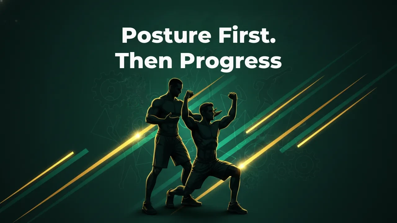 Posture First, Then Progress lesson poster