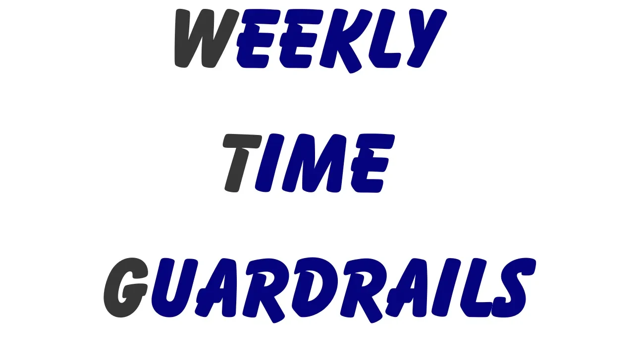 Step 3 - Weekly Time Guardrails lesson poster