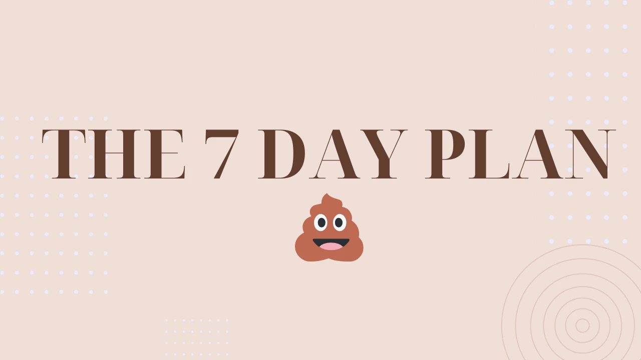 The 7-Day Poop Plan lesson poster