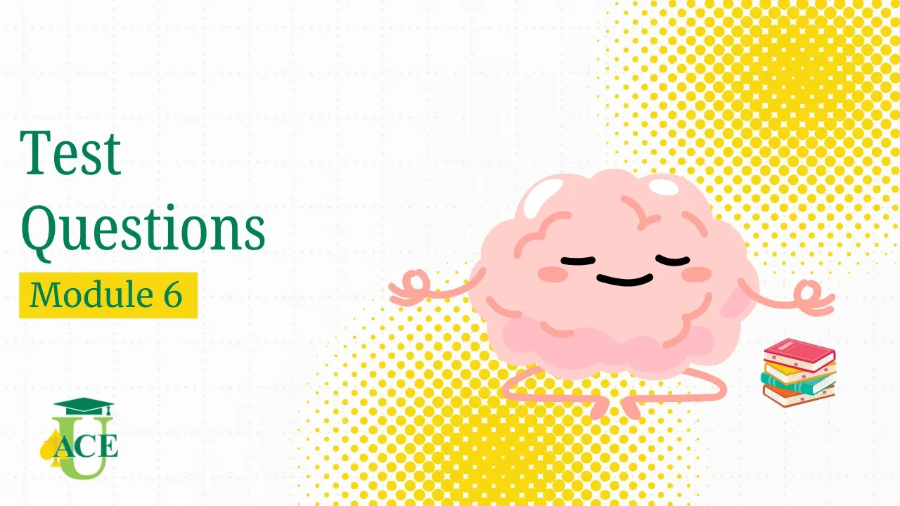 Test Questions Module 6 lesson poster