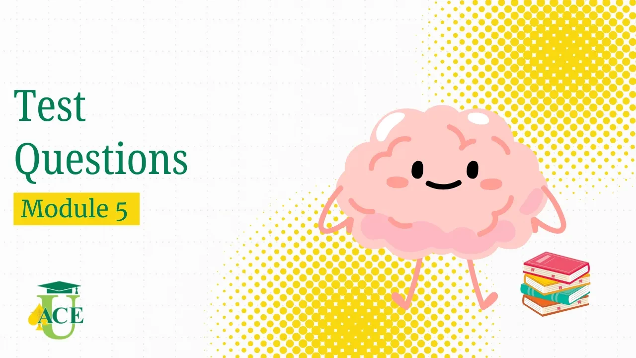 Test Questions Module 5 lesson poster