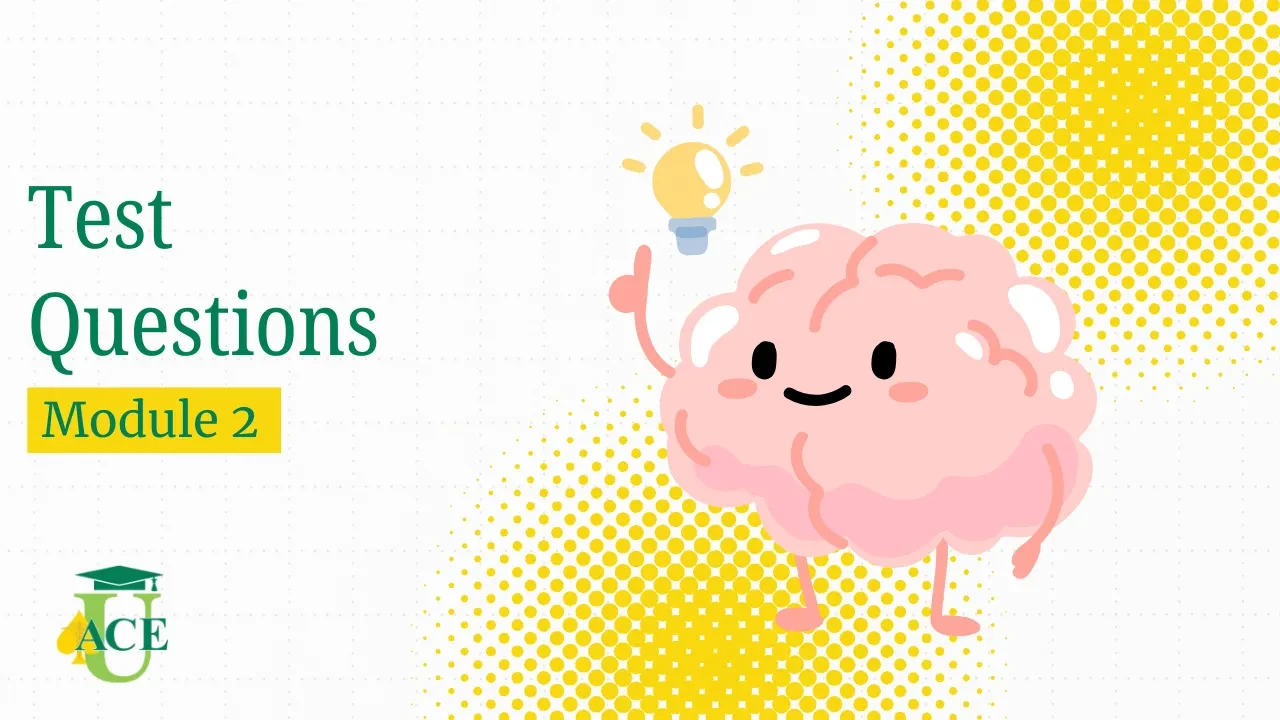 Test Questions Module 2 lesson poster