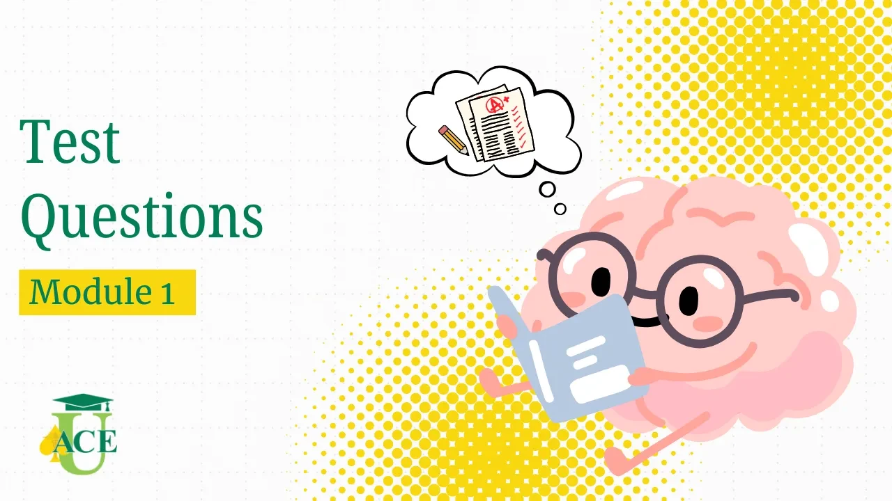 Test Questions Module 1 lesson poster