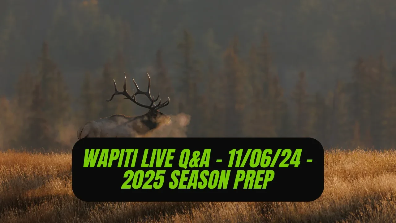 REPLAY Wapiti Live Q&A - 11.06.24 - 2025 Season Prep lesson poster