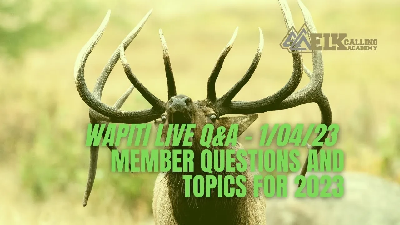 Wapiti Live Q&A - 1/4/2023 - Member Questions and Topics lesson poster