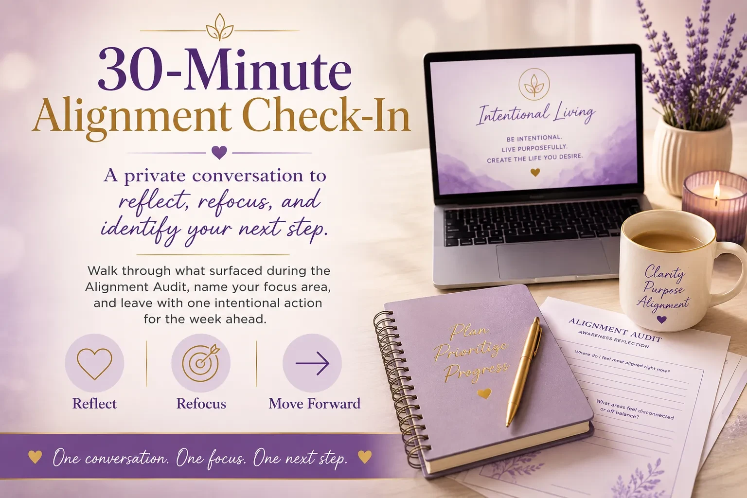 Your 30-Minute Alignment Check-In lesson poster