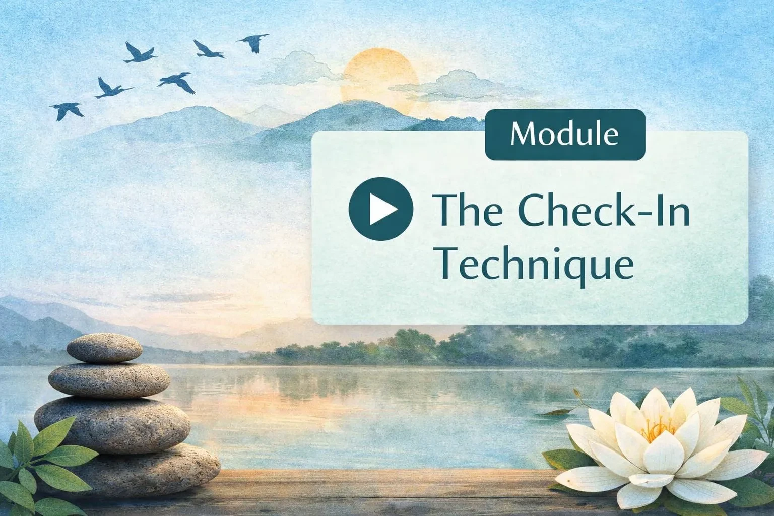 Lesson 1: The CHECK IN  Technique  lesson poster