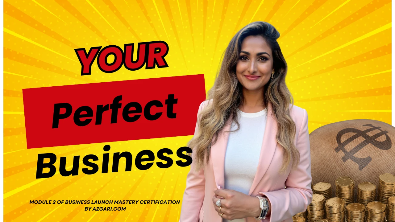 Module 2 — “Your Perfect Business Model: The Filter No One Uses (But Everyone Needs)” lesson poster