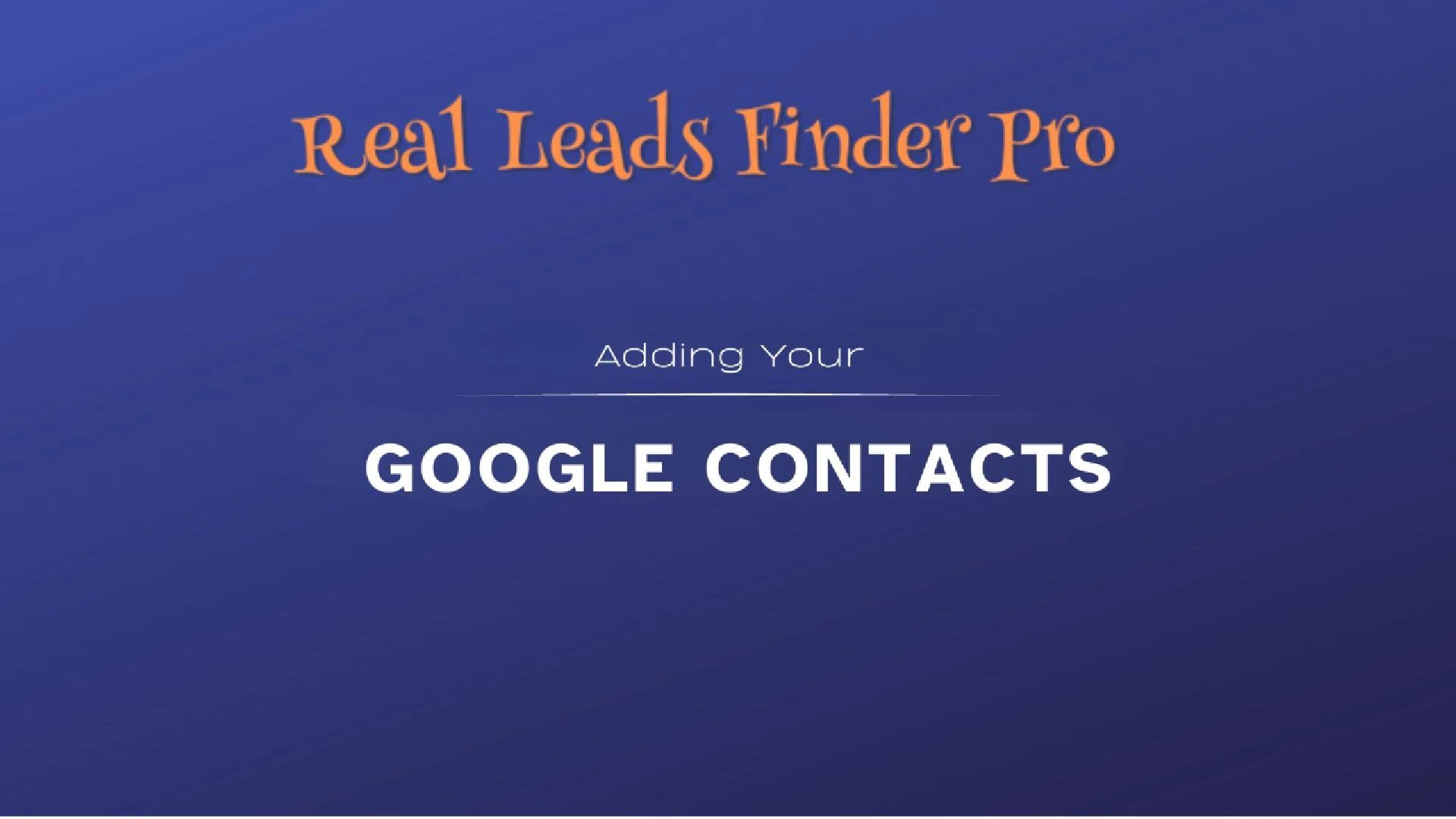Importing Google Contacts lesson poster
