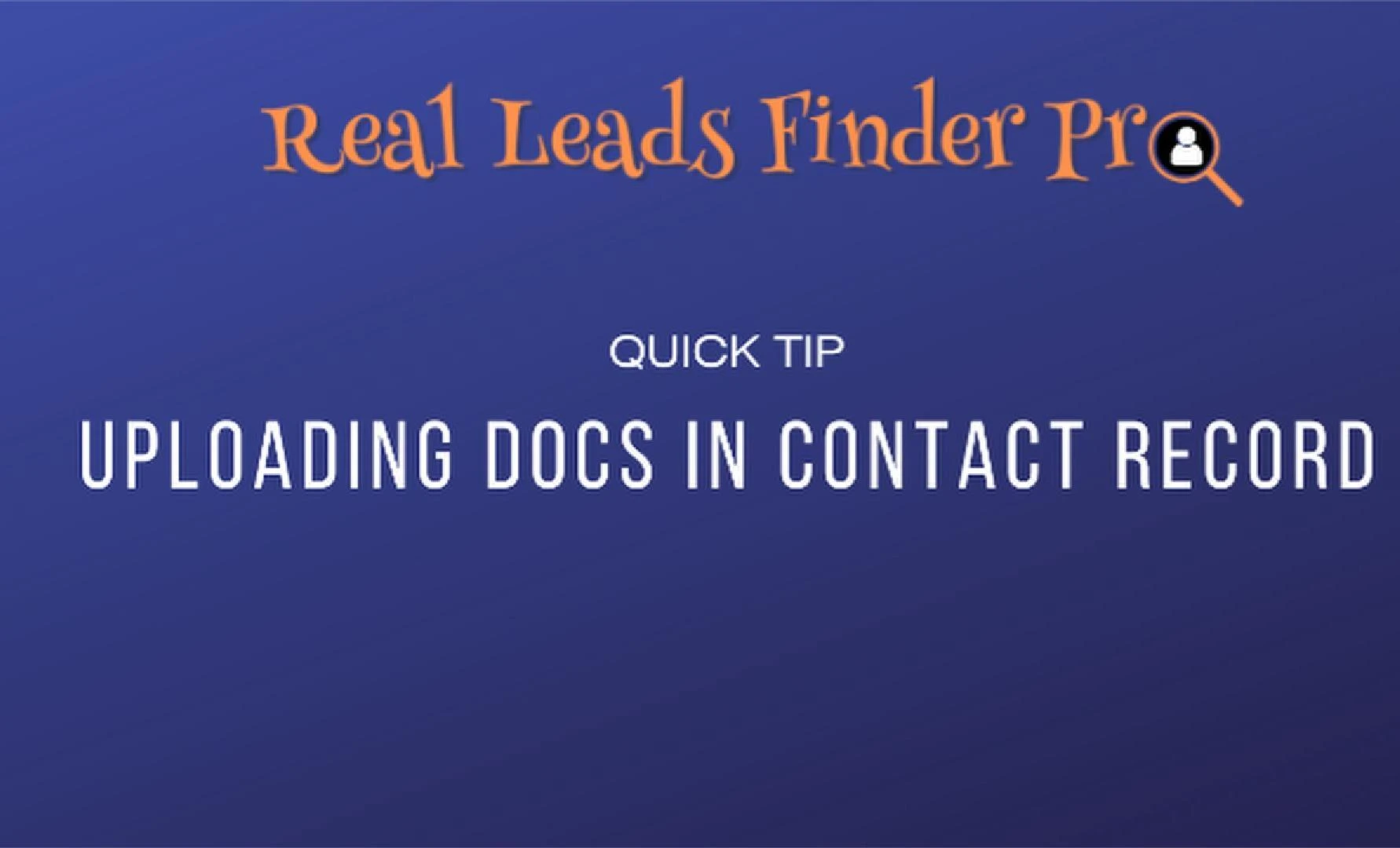 Upload Docs In Contact Record lesson poster