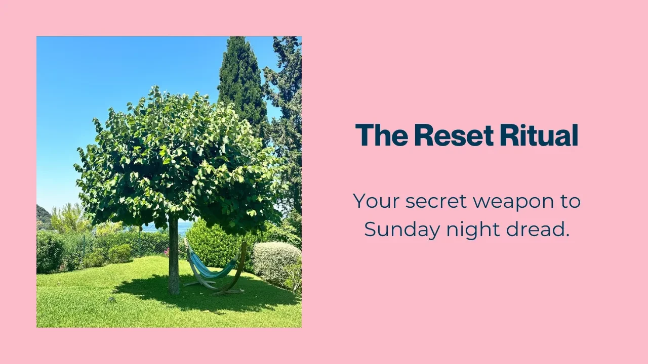 Reset Ritual Meditation - Your secret weapon for Sunday night dread lesson poster