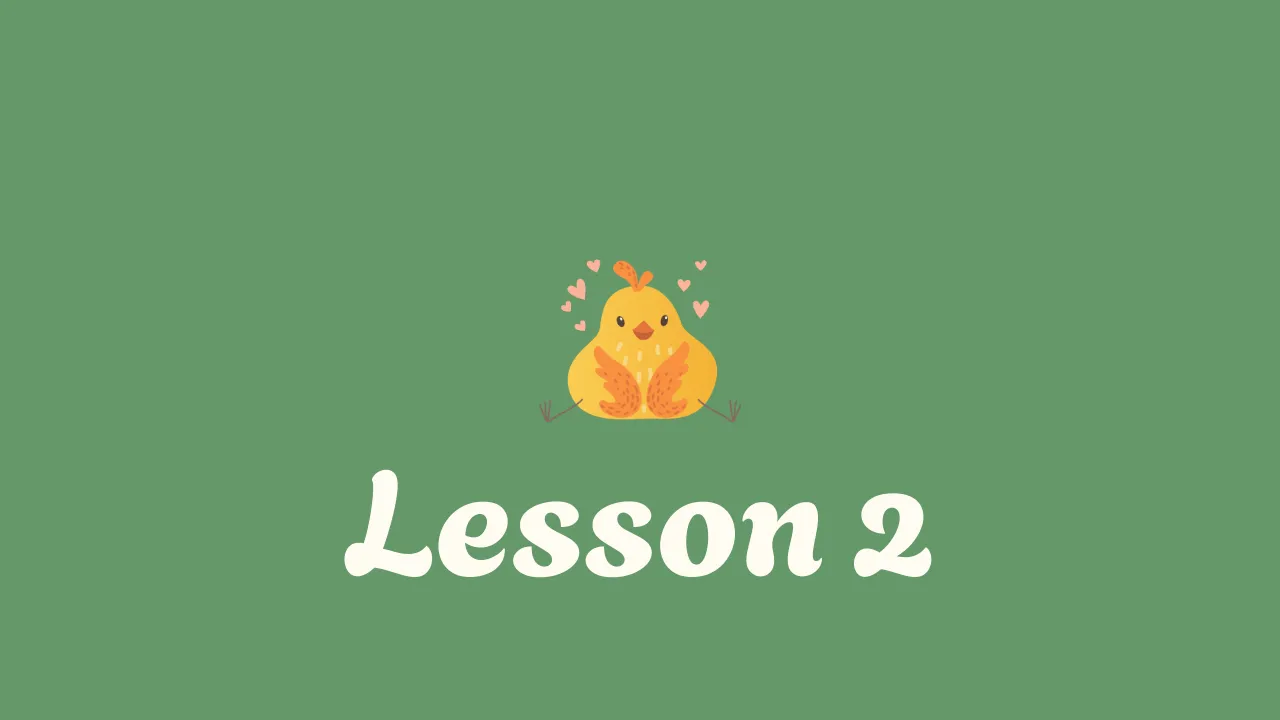 Lesson 2 lesson poster