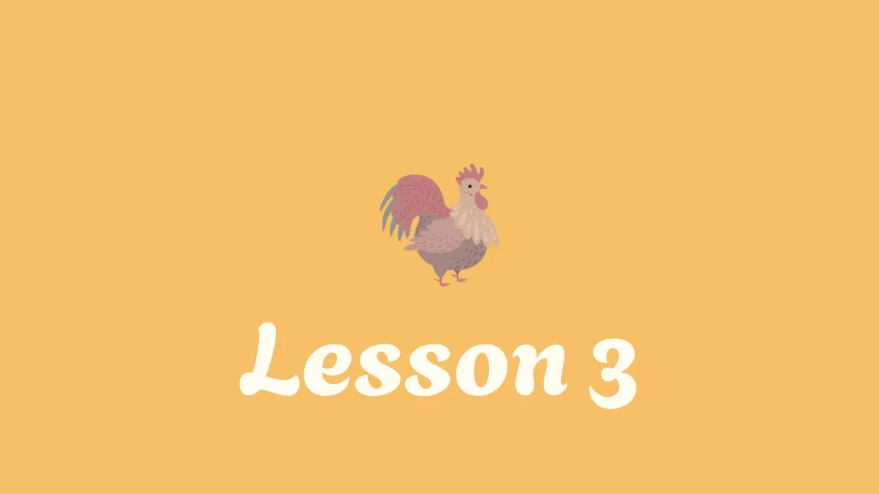 Lesson 3 lesson poster