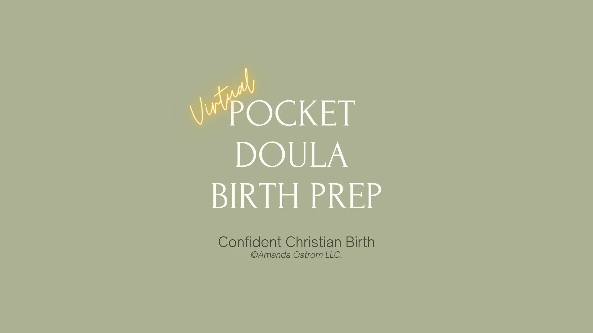 Pocket Doula Birth Prep